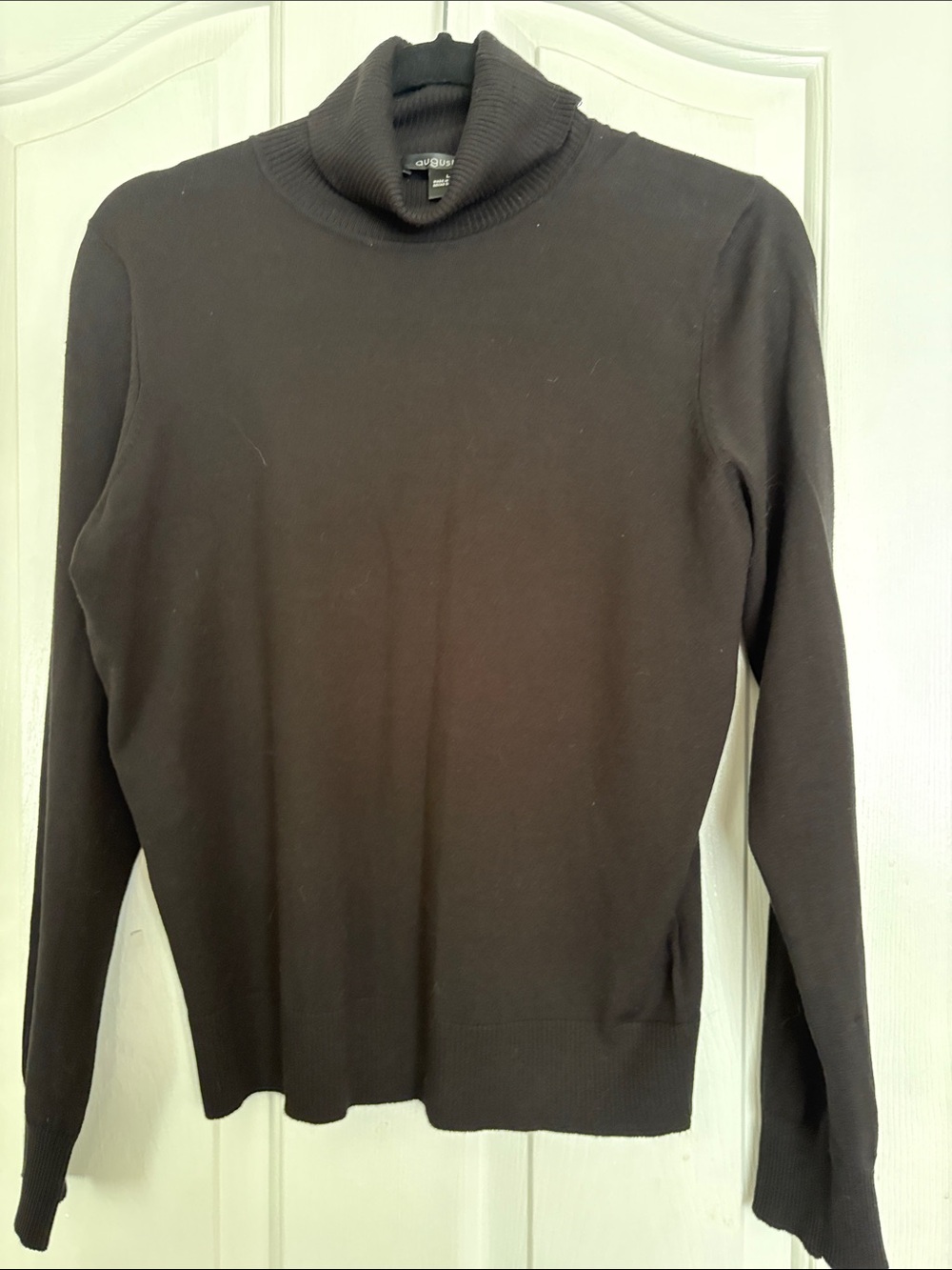 August Silk Black Turtleneck Sweater
